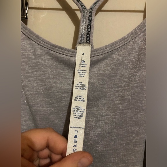 ♦️ Lululemon | Power Y Silver Tank Top - Picture 3 of 4